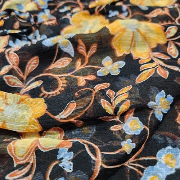 Old Navy long sleeve Top Size Medium Floral Print Lightweight - Picture 10 of 11